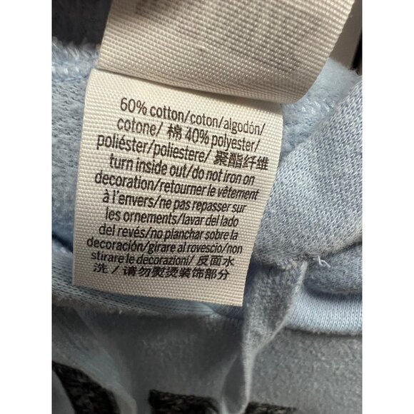 Victorias Secret Pink Womens Blue Sequin Crop Sweatshirt Hoodie Small Relaxed - Picture 7 of 9